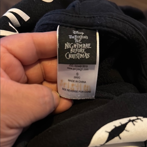 Jack Skellington Kids Black Hoodie - Picture 5 of 5